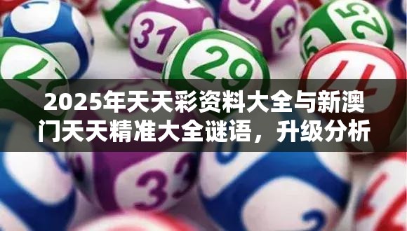 2025年天天彩资料大全与新澳门天天精准大全谜语，升级分析、专家解读解释与落实,谨防华而不实包装