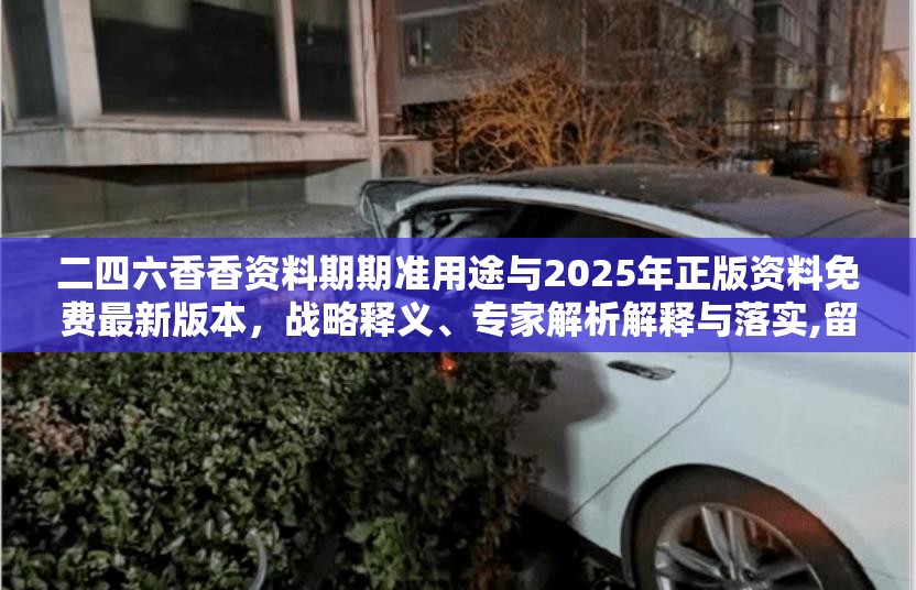 二四六香香资料期期准用途与2025年正版资料免费最新版本，战略释义、专家解析解释与落实,留心欺诈性营销