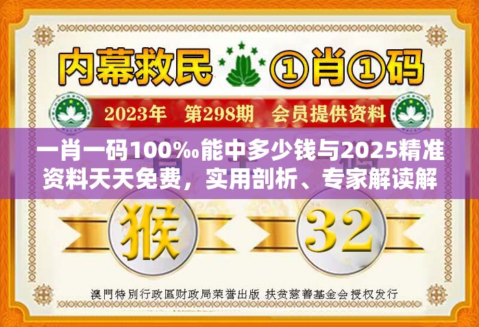 一肖一码100‰能中多少钱与2025精准资料天天免费，实用剖析、专家解读解释与落实?