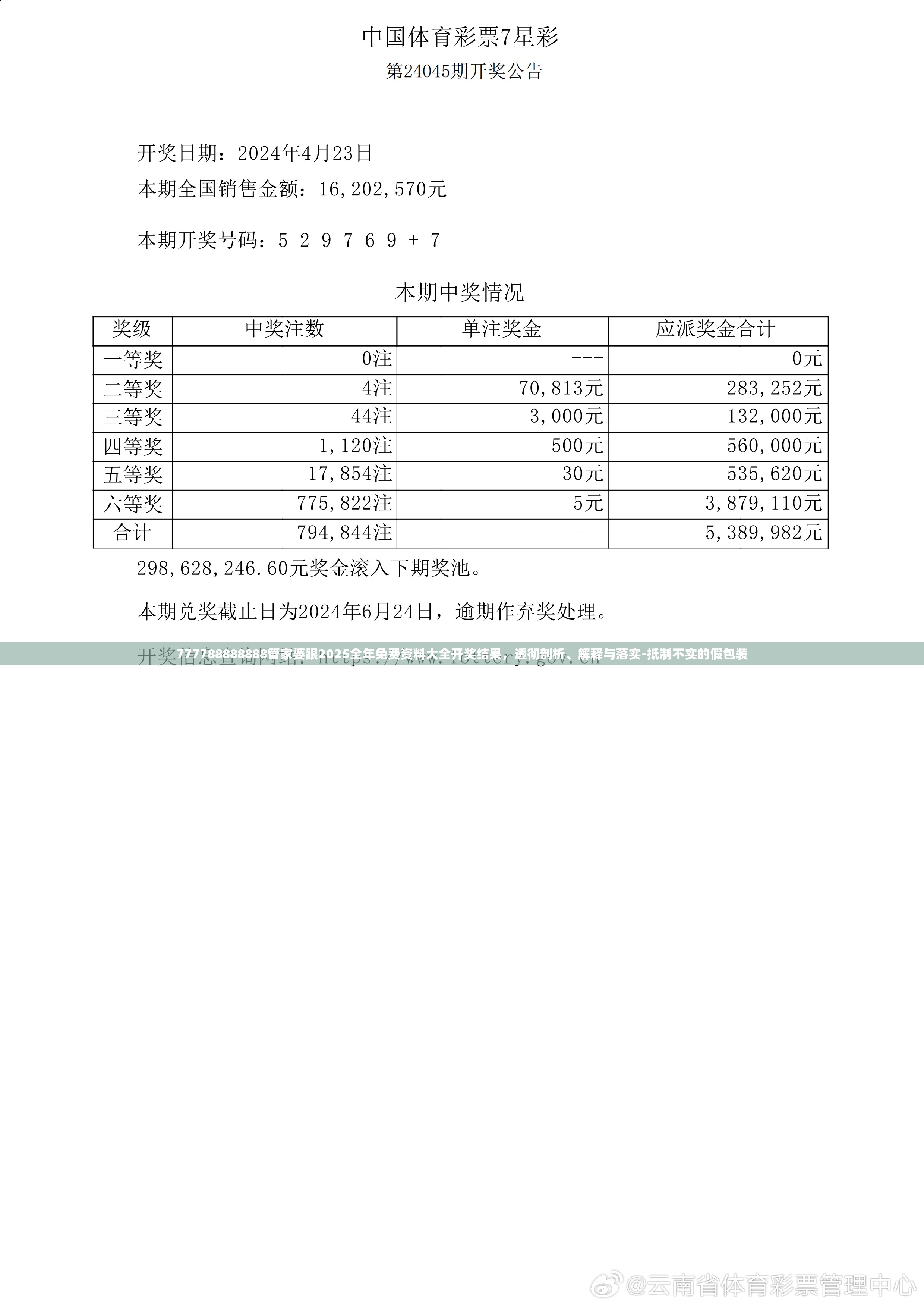 777788888888管家婆跟2025全年免费资料大全开奖结果，透彻剖析、解释与落实-抵制不实的假包装