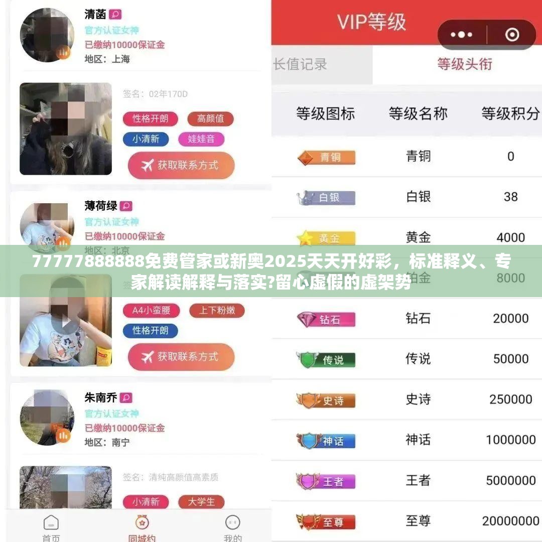 77777888888免费管家或新奥2025天天开好彩，标准释义、专家解读解释与落实?留心虚假的虚架势