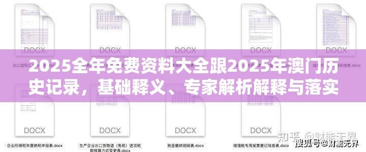 2025全年免费资料大全跟2025年澳门历史记录，基础释义、专家解析解释与落实?杜绝虚假诱导词