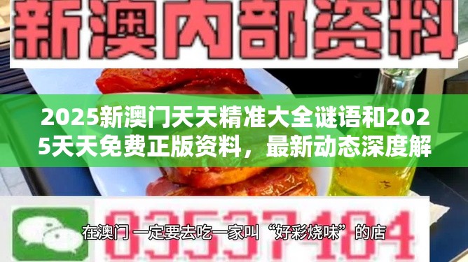 2025新澳门天天精准大全谜语和2025天天免费正版资料，最新动态深度解析与前瞻视频报道