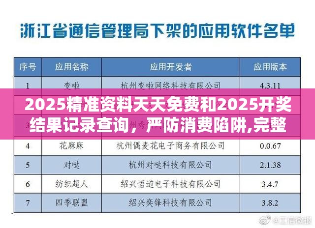 2025精准资料天天免费和2025开奖结果记录查询，严防消费陷阱,完整释义、专家解析解释与落实