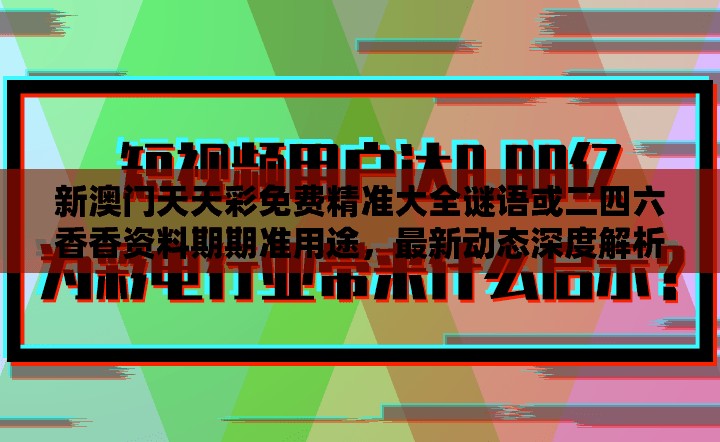 新澳门天天彩免费精准大全谜语或二四六香香资料期期准用途，最新动态深度解析与前瞻视频报道